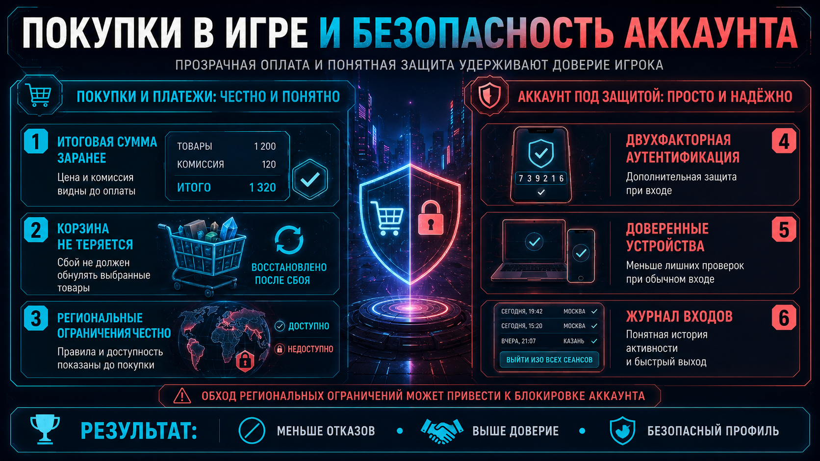 Покупки в игре и безопасность аккаунта